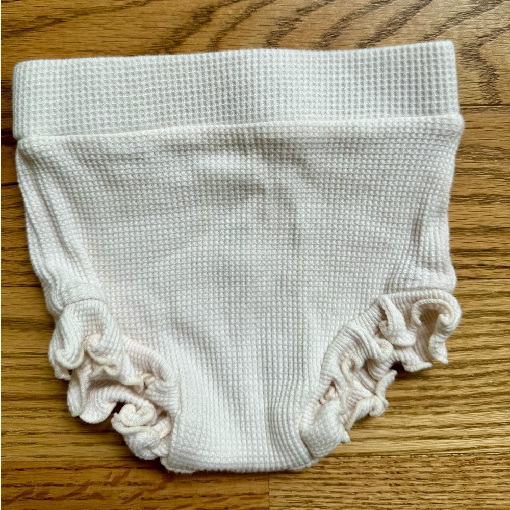 Spearmint Love waffle bloomers 3-6 months Organic cotton